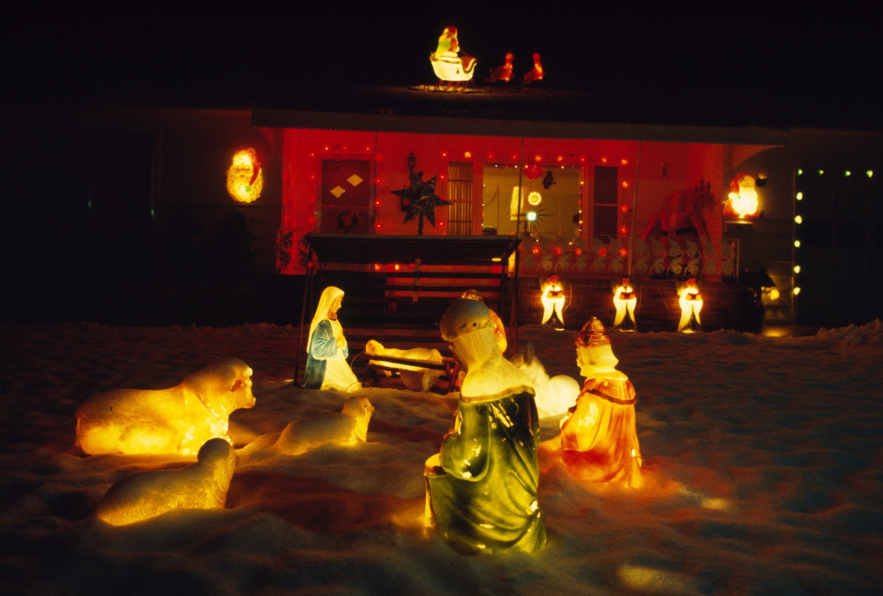 Christmas decorations, December, 1977